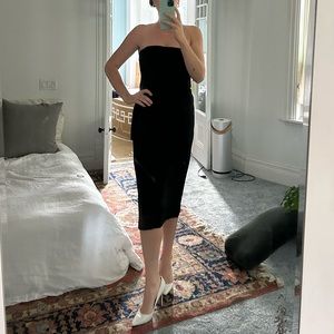 BLACK Babaton Aritzia Strapless Dress